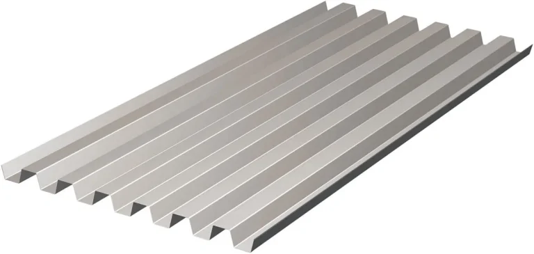 Galvanised fretted sheet metal